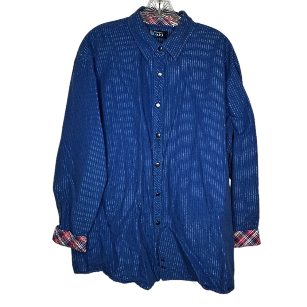 Vintage Wrangler Blues Shirt with Metallic Thread